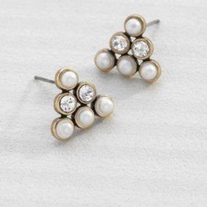 Silpada Pyramid Pearl Earrings New Women Costume Jewelry Studs